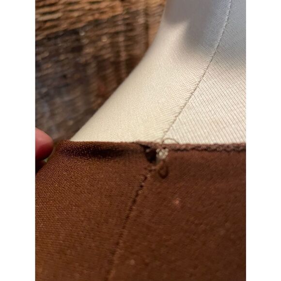 Design Works V-neck Brown Boho Blouse Size Medium - Picture 8 of 12